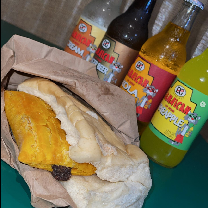 Coco Bread, Patty & Drink