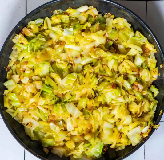 Sautéed Cabbage and Onions - Pete's Jamaican Restaurant 