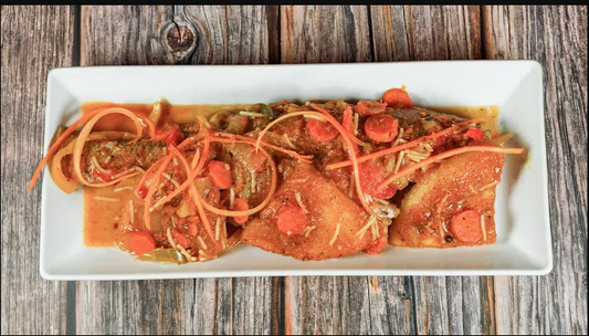 Steam Snapper With  Bammy - Pete's Jamaican Restaurant 