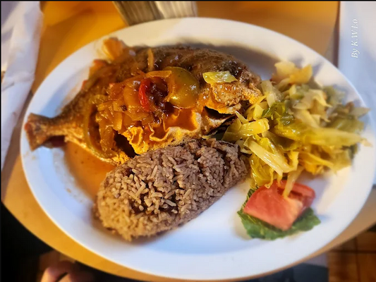 Brown Stew Panpana - Pete's Jamaican Restaurant 