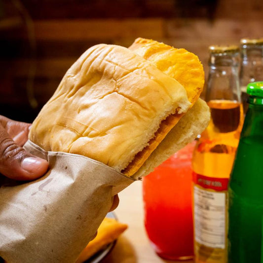 Coco Bread, Patty & Drink